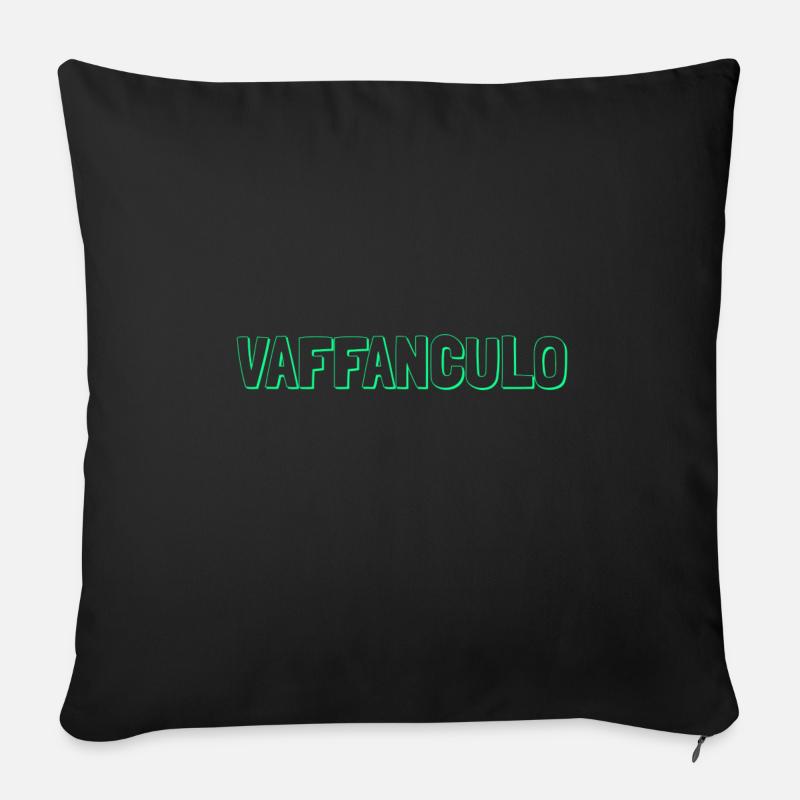 Vaffanculo - Housse de coussin décorative 45 x 45 cm - noir