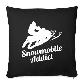 Snowmobile Snowmobile Winter Snowmobile - Sofa pillowcase 17,3'' x 17,3'' (45 x 45 cm) - black - Front