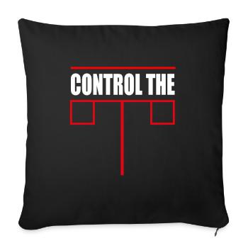 Squash Racquetball - Contrôlez le T - Housse de coussin décorative 45 x 45 cm - noir - Devant