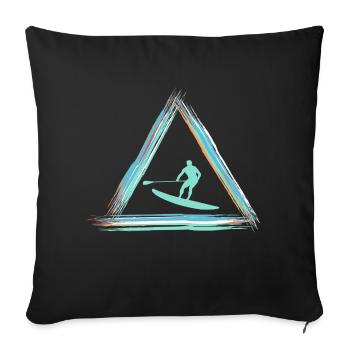 Stand Up Paddle - Sofa pillowcase 17,3'' x 17,3'' (45 x 45 cm) - black - Front