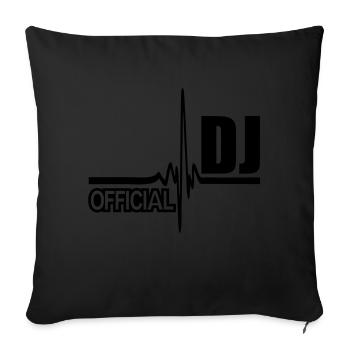 official dj - Sofa pillowcase 17,3'' x 17,3'' (45 x 45 cm) - black - Front