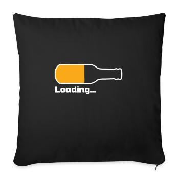 Bière Chargement ... - Bouteille De Bière - Housse de coussin décorative 45 x 45 cm - noir - Devant