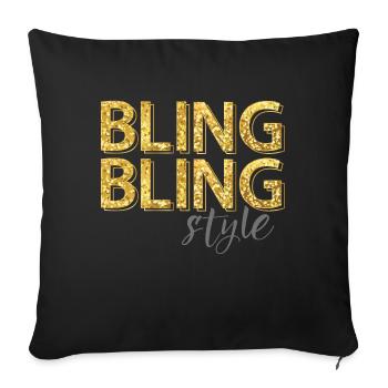 bling bling party style - Sofakissenbezug 45 x 45 cm - Schwarz - Vorne