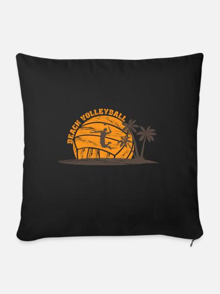 Beachvolleyball - Sofakissenbezug 45 x 45 cm - Schwarz