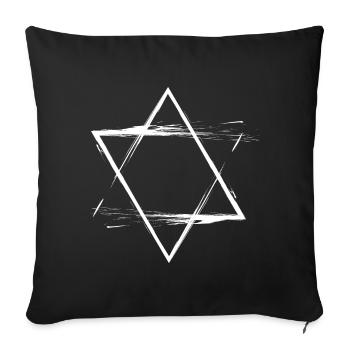 Judenstern Davidstern Schwarz Vektor Design Neu - Sofa pillowcase 17,3'' x 17,3'' (45 x 45 cm) - black - Front