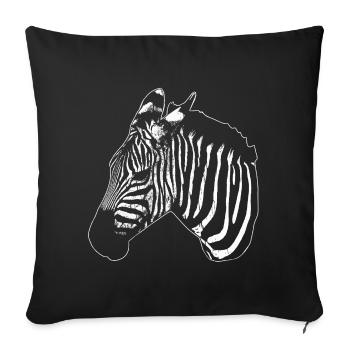 Zebra Silhouette - Housse de coussin décorative 45 x 45 cm - noir - Devant