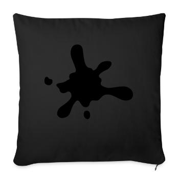 klecks_1 - Sofakissenbezug 45 x 45 cm - Schwarz - Vorne