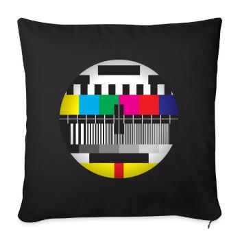 test card - Sofa pillowcase 17,3'' x 17,3'' (45 x 45 cm) - black - Front