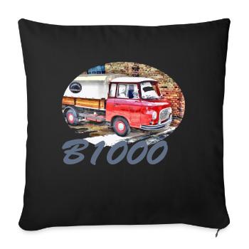 B1000 Pritsche Barkas - Sofakissenbezug 45 x 45 cm - Schwarz - Vorne
