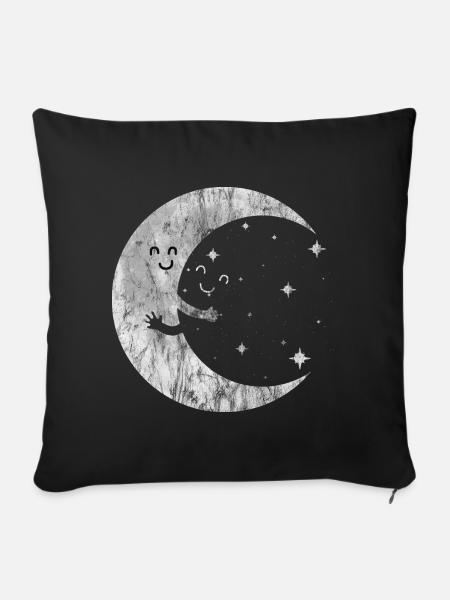 Mond - Sofakissenbezug 45 x 45 cm - Schwarz