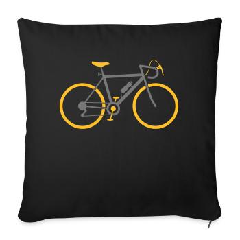 A fast road bike - Sofa pillowcase 17,3'' x 17,3'' (45 x 45 cm) - black - Front