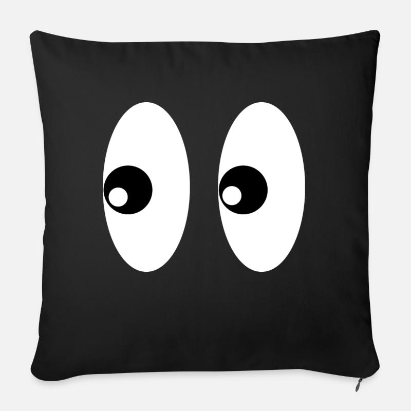 Augen Eyes - Sofakissenbezug 45 x 45 cm - Schwarz