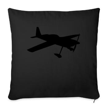 aircraft light aviation private plane - Sofa pillowcase 17,3'' x 17,3'' (45 x 45 cm) - black - Front