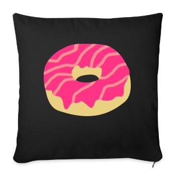 Donut - Sofa pillowcase 17,3'' x 17,3'' (45 x 45 cm) - black - Front