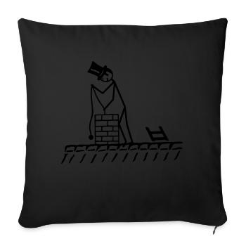 Schornsteinfeger - Sofakissenbezug 45 x 45 cm - Schwarz - Vorne