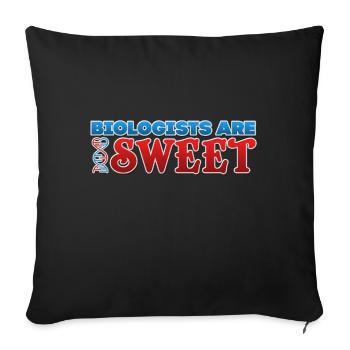 les biologistes sont gentils - Housse de coussin décorative 45 x 45 cm - noir - Devant