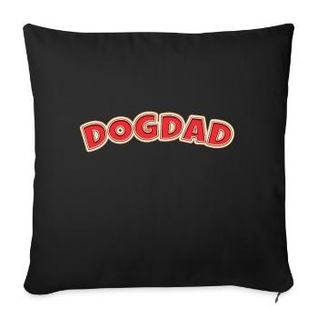 Dogdad Dog Dad Dog Dad Dog Dad Comic Style - Sofa pillowcase 17,3'' x 17,3'' (45 x 45 cm) - black - Front