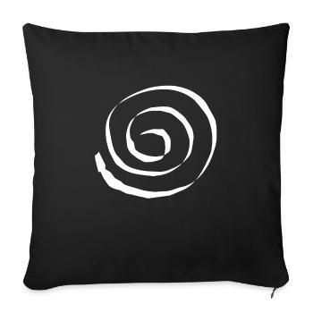 Spirale - Sofakissenbezug 45 x 45 cm - Schwarz - Vorne