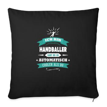 Handball Handball Gift Idea - Sofa pillowcase 17,3'' x 17,3'' (45 x 45 cm) - black - Front