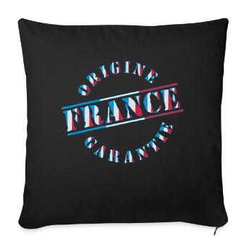 France Français Française French Frankreich - Sofa pillowcase 17,3'' x 17,3'' (45 x 45 cm) - black - Front