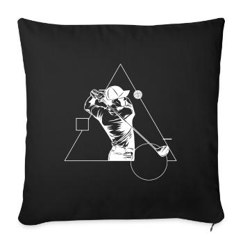 Golf Golf Course Golfer Geometry - Sofa pillowcase 17,3'' x 17,3'' (45 x 45 cm) - black - Front