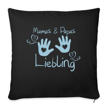 mamas_und_papas_liebling - Sofakissenbezug 45 x 45 cm - Schwarz - Vorne