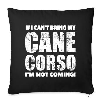 Cane Corso - Sofakissenbezug 45 x 45 cm - Schwarz - Vorne