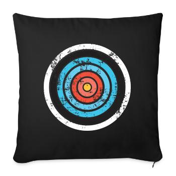 Archery Target Archer Bow Arrow Hunting Sport Gift - Sofa pillowcase 17,3'' x 17,3'' (45 x 45 cm) - black - Front