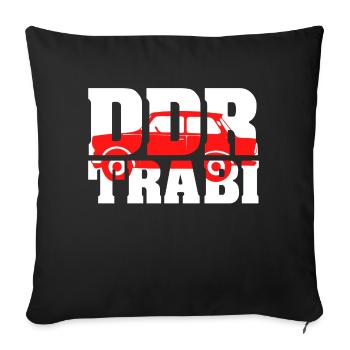 Trabi DDR - Sofakissenbezug 45 x 45 cm - Schwarz - Vorne