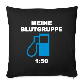 1:50 Zweitakter - Sofakissenbezug 45 x 45 cm - Schwarz - Vorne