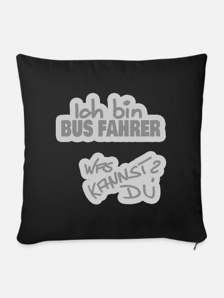 Busfahrer - Sofakissenbezug 45 x 45 cm - Schwarz