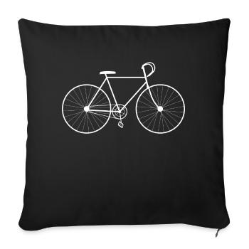 vélo - Housse de coussin décorative 45 x 45 cm - noir - Devant