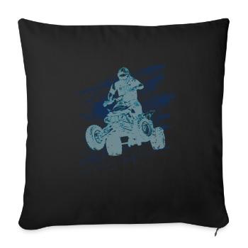 Quad ATV - Sofakissenbezug 45 x 45 cm - Schwarz - Vorne