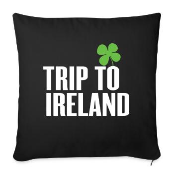 Reise nach Irland - Sofakissenbezug 45 x 45 cm - Schwarz - Vorne