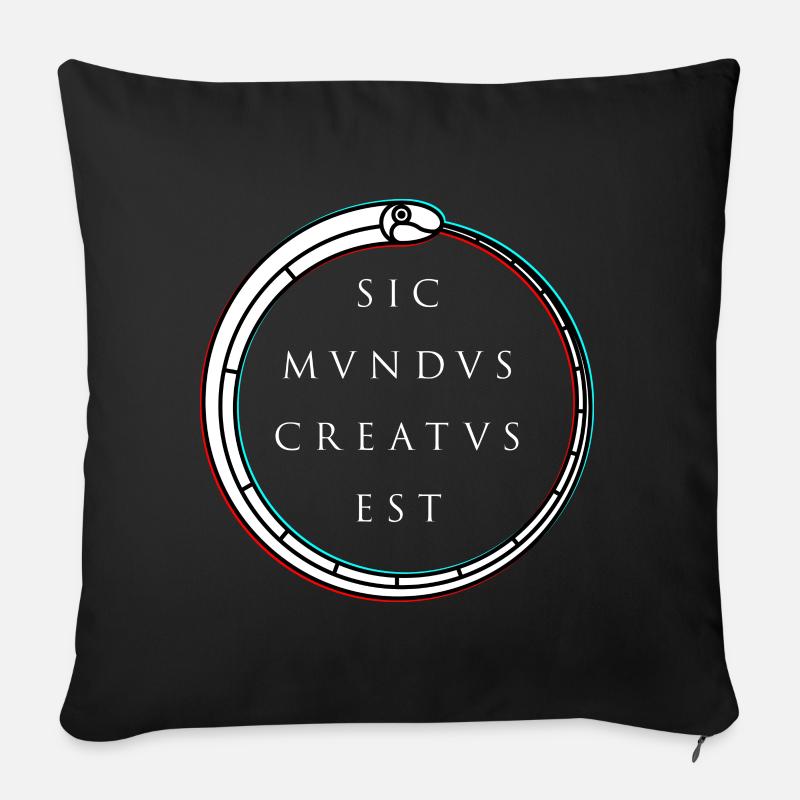 Sic mundus creatus est - Sofakissenbezug 45 x 45 cm - Schwarz