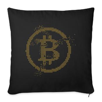 Bitcoin - Sofakissenbezug 45 x 45 cm - Schwarz - Vorne
