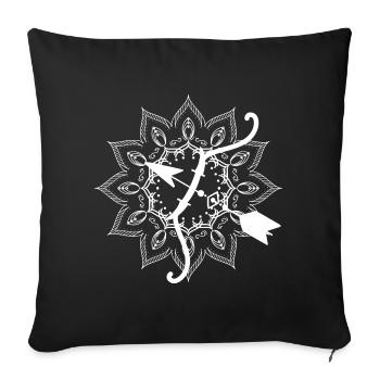 Bow and Arrow / Shooting - Sofa pillowcase 17,3'' x 17,3'' (45 x 45 cm) - black - Front