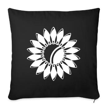 Tournesol Fleur de tournesol Symbole Motif Fleur - Housse de coussin décorative 45 x 45 cm - noir - Devant