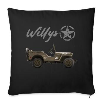Willys Stern - Sofakissenbezug 45 x 45 cm - Schwarz - Vorne
