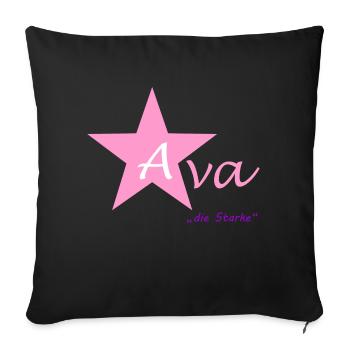 Ava - the Strong - Sofa pillowcase 17,3'' x 17,3'' (45 x 45 cm) - black - Front