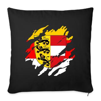 Véritables T klagenfurt & Carinthie Patriotes & Vacanciers - Housse de coussin décorative 45 x 45 cm - noir - Devant