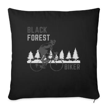 Mountain bikers - Sofa pillowcase 17,3'' x 17,3'' (45 x 45 cm) - black - Front