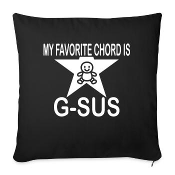 Rock & Roll Music Party Guittar - Housse de coussin décorative 45 x 45 cm - noir - Devant