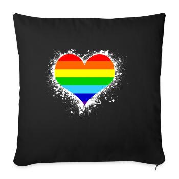 Rainbow Kleidung Regenbogen Mann Pride outfit - Sofakissenbezug 45 x 45 cm - Schwarz - Vorne