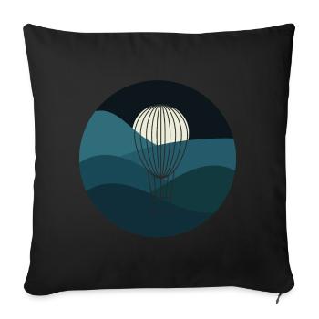 Montgolfière - Housse de coussin décorative 45 x 45 cm - noir - Devant