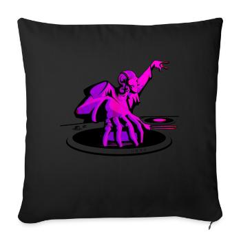 disc jockey - Sofa pillowcase 17,3'' x 17,3'' (45 x 45 cm) - black - Front