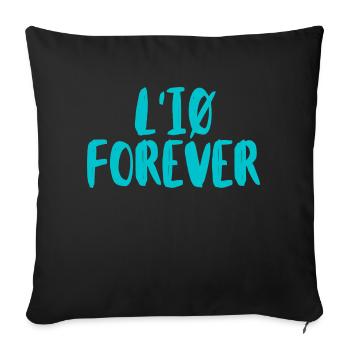IØ, série Ile d'Oléron - Housse de coussin décorative 45 x 45 cm - noir - Devant