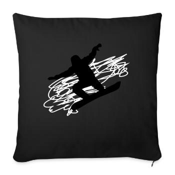Snowboard Snowboarder - Sofakissenbezug 45 x 45 cm - Schwarz - Vorne