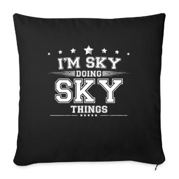 Sky - Sofa pillowcase 17,3'' x 17,3'' (45 x 45 cm) - black - Front