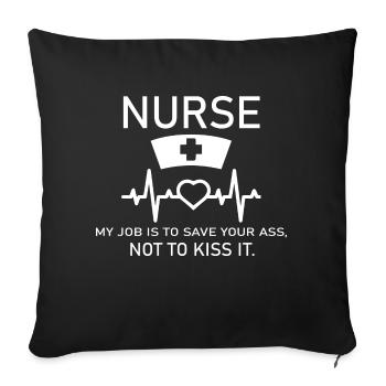 Nurse Krankenschwester Corona - Sofa pillowcase 17,3'' x 17,3'' (45 x 45 cm) - black - Front